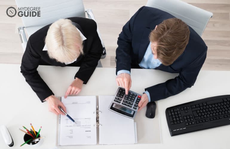 accountants working in the office