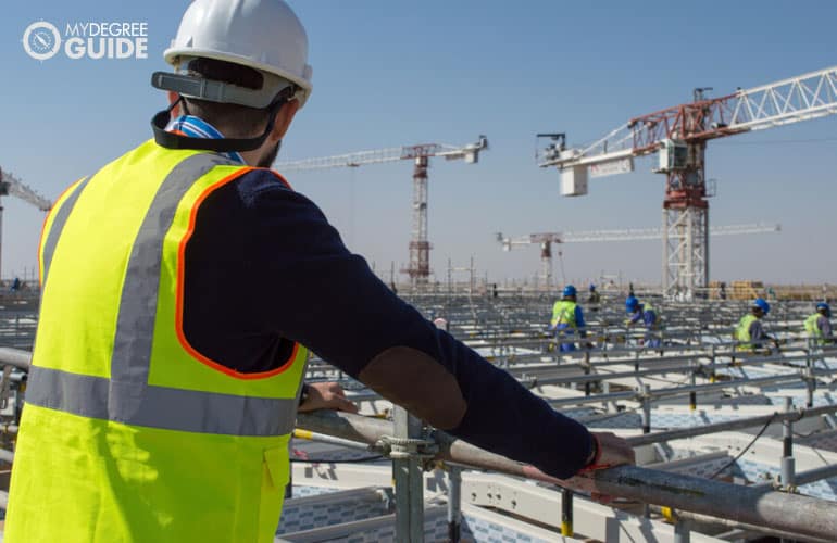 engineers working in a construction site