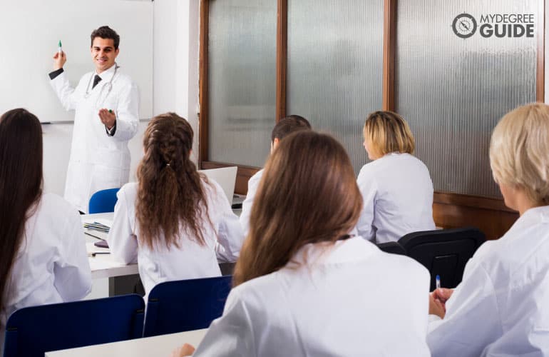 medical students in a classroom