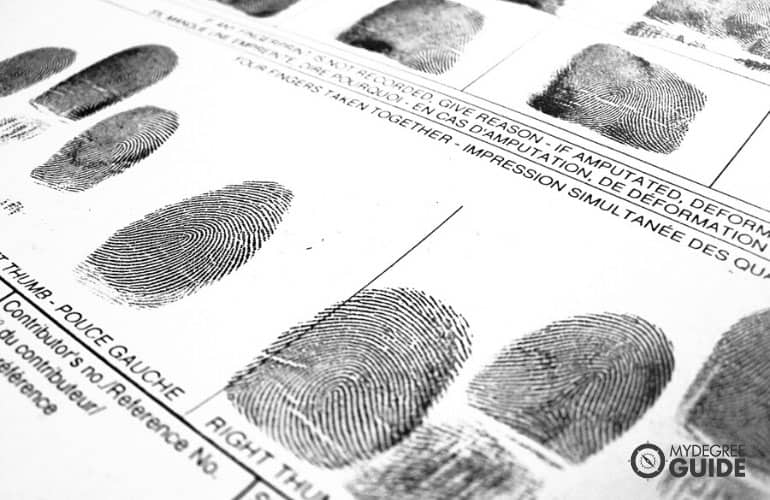 fingerprint image for criminal justice masters students