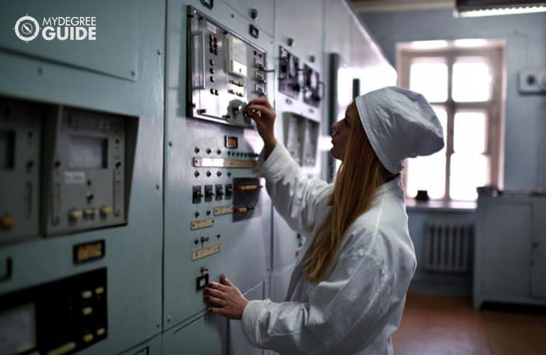 Nuclear Engineer working at a thermal power plant