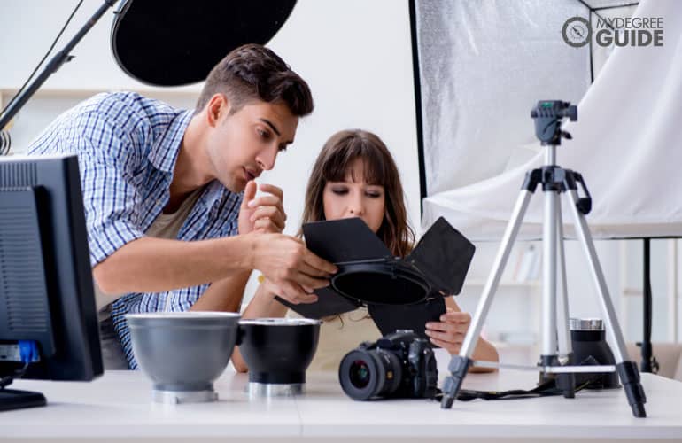 photographers working in a studio
