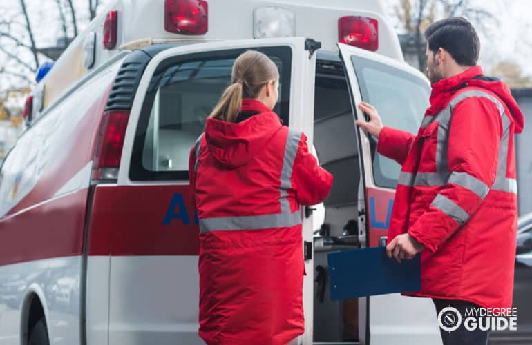emergency medical technicians responding during an emergency