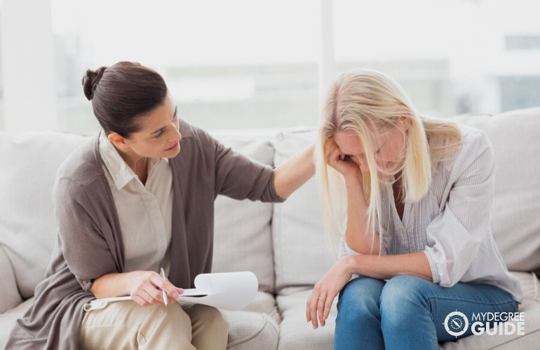 counselor and patient during counseling